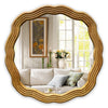 CHLOE’s Reflection Contemporary Maple Wood Finish Round Framed Wall Mirror 33’’ Width CHL-CH8M805NO33-RND