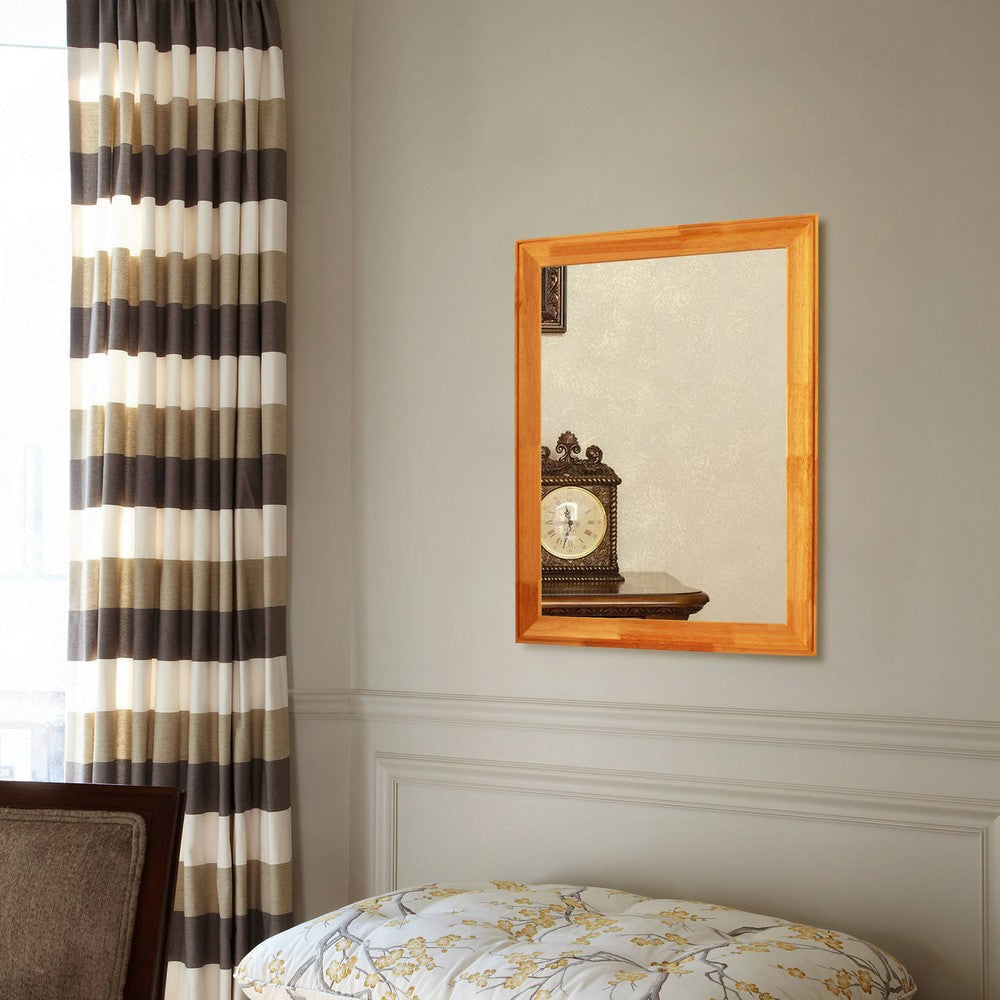 Reflection Maple Finish Rectangular Framed Wall Mirror 32’’ Height CHL-CH8M806MW32-FRT