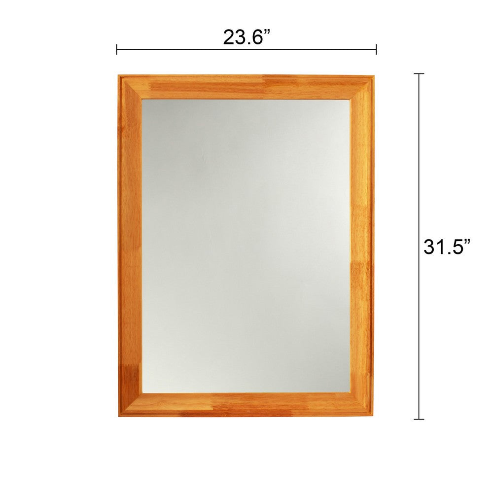 Reflection Maple Finish Rectangular Framed Wall Mirror 32’’ Height CHL-CH8M806MW32-FRT