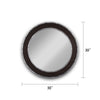 Chloe’S Reflection Vertical Hanging Black-Wood Finish Circle Framed Wall Mirror 30’’ Height CHL-CH8M807BW30-RND