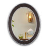 Chloe’S Reflection Vertical Hanging Black-Wood Finish Oval Framed Wall Mirror 35’’ Height CHL-CH8M808BW35-VOV
