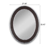 Chloe’S Reflection Vertical Hanging Black-Wood Finish Oval Framed Wall Mirror 35’’ Height CHL-CH8M808BW35-VOV