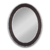 Chloe'S Reflection Vertical Hanging Black-Wood Finish Oval Framed Wall Mirror 35" Height