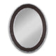 Chloe'S Reflection Vertical Hanging Black-Wood Finish Oval Framed Wall Mirror 35" Height