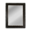 Reflection Vertical Hanging Wood & Iron Silver/Black Finish Rectangle Framed Wall Mirror 35" Height
