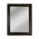Reflection Vertical Hanging Wood & Iron Silver/Black Finish Rectangle Framed Wall Mirror 35" Height