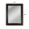 Reflection Vertical Hanging Wood & Iron Silver/Black Finish Rectangle Framed Wall Mirror 35’’ Height CHL-CH8M809BW35-VRT
