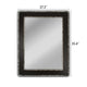 Reflection Vertical Hanging Wood & Iron Silver/Black Finish Rectangle Framed Wall Mirror 35’’ Height CHL-CH8M809BW35-VRT