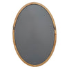 CHLOE’s Reflection Contemporary Maple Wood Finish Oval Textured Framed Wall Mirror 32’’ Height CHL-CH8M811MW32-VOV