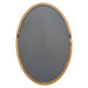 CHLOE’s Reflection Contemporary Maple Wood Finish Oval Textured Framed Wall Mirror 32’’ Height CHL-CH8M811MW32-VOV
