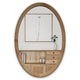 CHLOE’s Reflection Contemporary Maple Wood Finish Oval Textured Framed Wall Mirror 32’’ Height CHL-CH8M811MW32-VOV