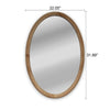 CHLOE’s Reflection Contemporary Maple Wood Finish Oval Textured Framed Wall Mirror 32’’ Height CHL-CH8M811MW32-VOV