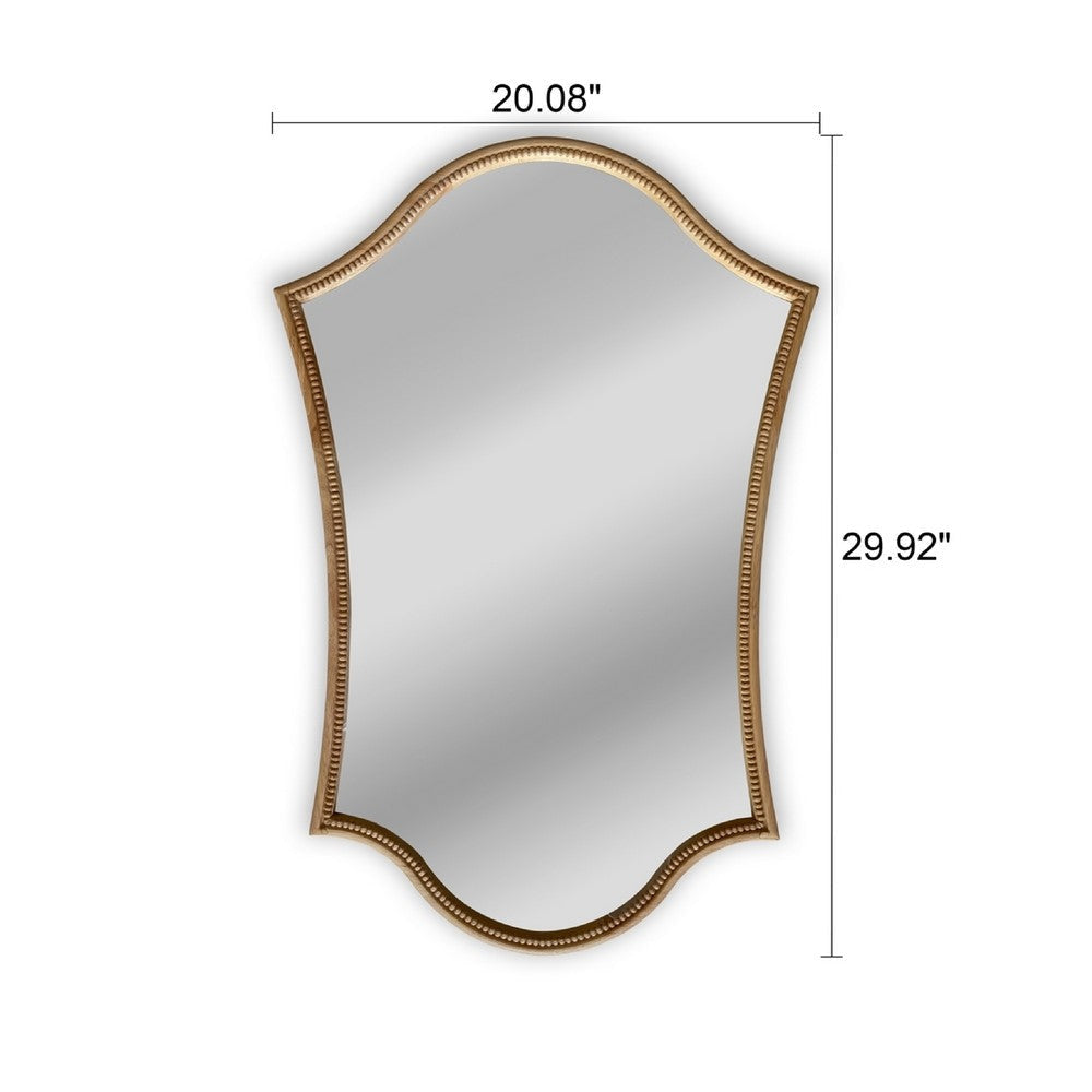 CHLOE’s Reflection Contemporary Maple Wood Finish Dual-Arched Framed Wall Mirror 30’’ Height CHL-CH8M812MW30-VAR