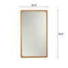 Reflection Maple Finish Rectangular Framed Wall Mirror 37’’ Height CHL-CH8M826MW37-FRT