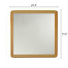 Reflection Maple Finish Square Framed Wall Mirror 21’’ Height CHL-CH8M827MW21-FSQ