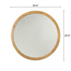 Reflection Maple Finish Round Framed Wall Mirror 24’’ Height CHL-CH8M828MW24-FRD