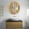 Reflection Maple Finish Framed Wall Mirror 28" Height