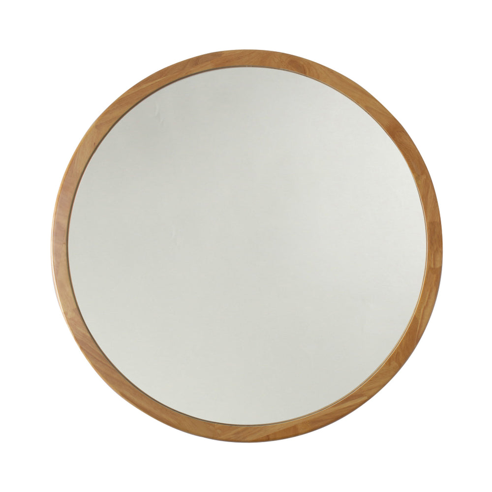 Reflection Oak Finish Framed Wall Mirror 28" Height