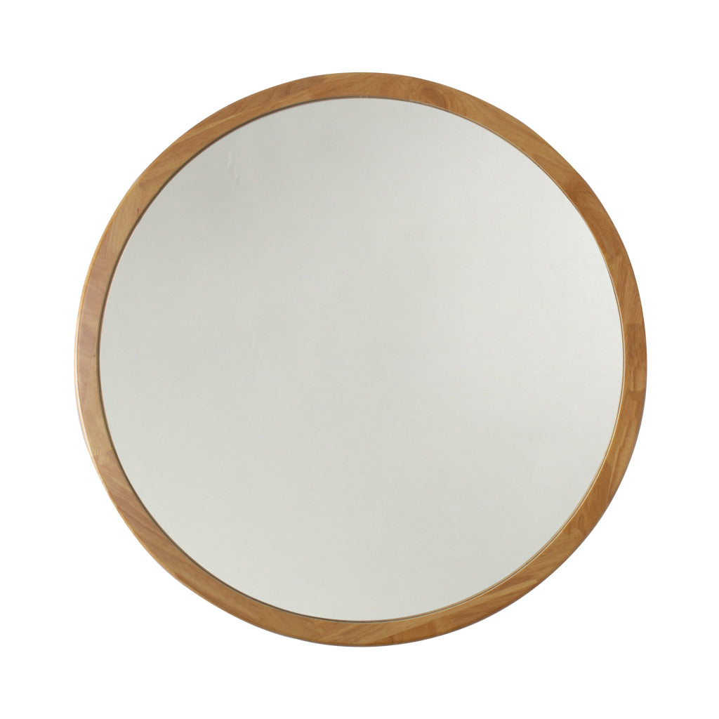 Reflection Oak Finish Framed Wall Mirror 28" Height