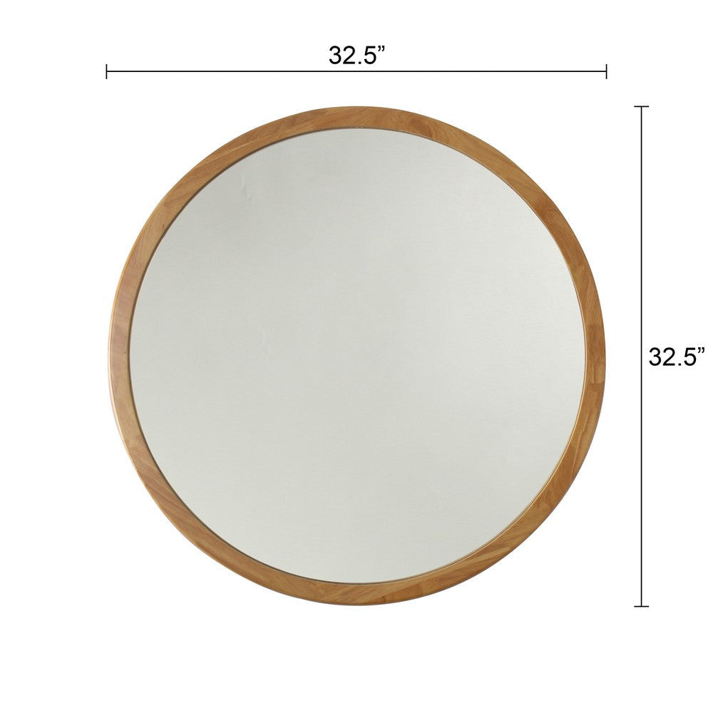 Reflection Maple Finish Framed Wall Mirror 32’’ Height CHL-CH8M831MW32-FRD