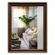 Reflection Vertical Hanging Wood Black/Golden Finish Rectangle Framed Wall Mirror 35’’ Height CHL-CH8M834BG35-VRT
