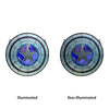 Lighting LONESTAR Tiffany-style Round Window Panel 24’’ Height CHL-CH8P004BG24-RND