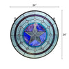 Lighting LONESTAR Tiffany-style Round Window Panel 24’’ Height CHL-CH8P004BG24-RND