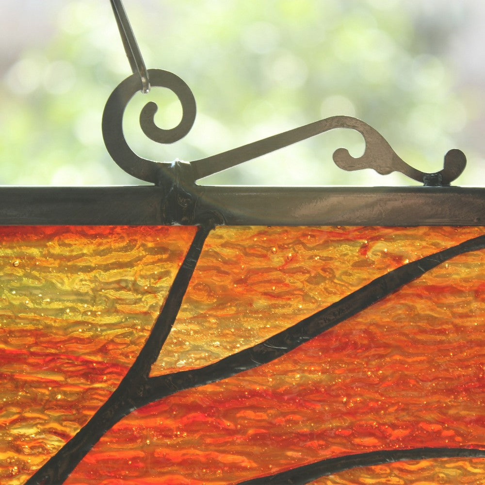 Chloe Lighting Dusk Tiffany-Style Landscape Stained Glass Window Panel 24’’ Height CHL-CH8P006OF24-VRT
