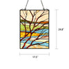 Chloe Lighting Dawn Tiffany-Style Landscape Stained Glass Window Panel 24’’ Height CHL-CH8P006TF24-VRT