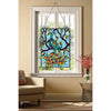 CHLOE Lighting PAVOA Animal Tiffany-Style Stained Glass Verical Hanging Window Panel 25’’ Tall CHL-CH8P007BP24-VRT