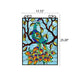 CHLOE Lighting PAVOA Animal Tiffany-Style Stained Glass Verical Hanging Window Panel 25’’ Tall CHL-CH8P007BP24-VRT
