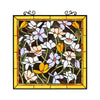 CHLOE Lighting PLUMERIA Floral Tiffany-Style Stained Glass Verical Hanging Window Panel 25" Tall