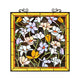 CHLOE Lighting PLUMERIA Floral Tiffany-Style Stained Glass Verical Hanging Window Panel 25" Tall