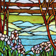 Chloe Lighting Spring Valley Tiffany-Style Landscape Stained Glass Window Panel 25’’ Height CHL-CH8P013PF25-VRT