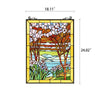 Chloe Lighting Spring Valley Tiffany-Style Landscape Stained Glass Window Panel 25’’ Height CHL-CH8P013PF25-VRT