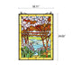Chloe Lighting Spring Valley Tiffany-Style Landscape Stained Glass Window Panel 25’’ Height CHL-CH8P013PF25-VRT