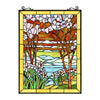 Chloe Lighting Spring Valley Tiffany-Style Landscape Stained Glass Window Panel 25" Height