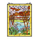 Chloe Lighting Spring Valley Tiffany-Style Landscape Stained Glass Window Panel 25" Height