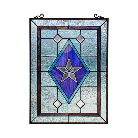 Lighting LONESTAR Tiffany-style Rectangular Window Panel 24" Height