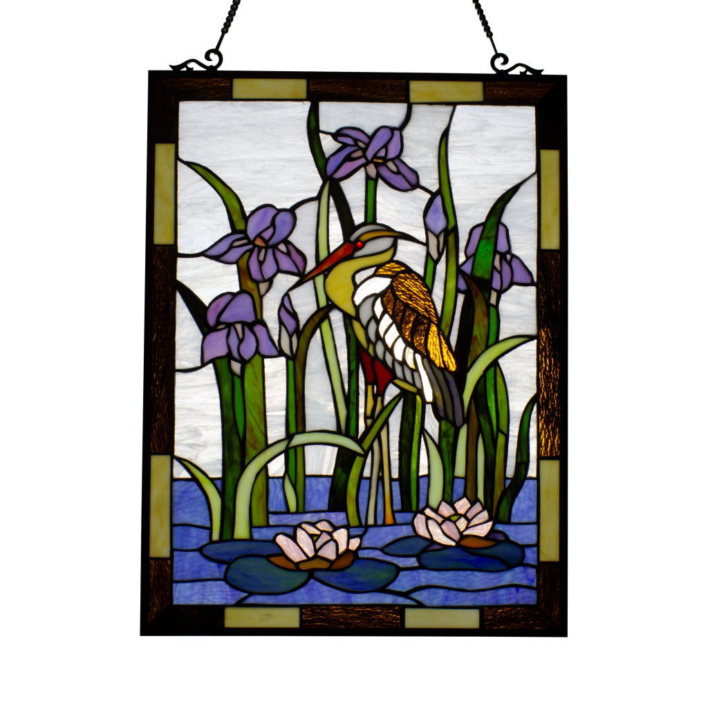 Lighting CRANE Tiffany-style Animal Window Panel 24" Height