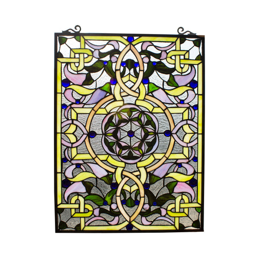 Lighting SABRINA Tiffany-style Victorian Window Panel 24" Height