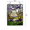 Lighting VALLEY Tiffany-style Rectangular Floral Window Panel 24’’ Height CHL-CH8P018PF24-VRT