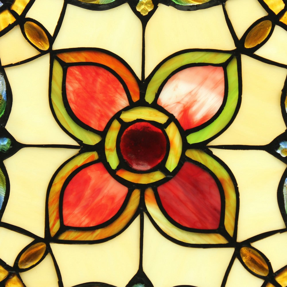 Chloe Lighting Green Darner Tiffany-Style Dragonfly Stained Glass Window Panel 20’’ Height CHL-CH8P021BD20-RND