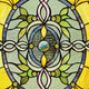 Chloe Lighting Bonica Tiffany-Style Floral Stained Glass Window Panel 24’’ Height CHL-CH8P023RF24-VRT