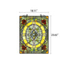 Chloe Lighting Bonica Tiffany-Style Floral Stained Glass Window Panel 24’’ Height CHL-CH8P023RF24-VRT