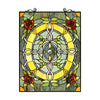 Chloe Lighting Bonica Tiffany-Style Floral Stained Glass Window Panel 24" Height