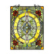 Chloe Lighting Bonica Tiffany-Style Floral Stained Glass Window Panel 24" Height