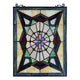 Chloe Lighting Eminent Tiffany-Style Geometric Stained Glass Window Panel 25’’ Height CHL-CH8P024GG25-VRT