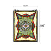 Chloe Lighting Eminent Tiffany-Style Geometric Stained Glass Window Panel 25’’ Height CHL-CH8P024GG25-VRT