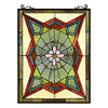 Chloe Lighting Eminent Tiffany-Style Geometric Stained Glass Window Panel 25" Height